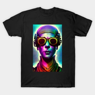 DJ steampunk techno in rave cyberpunk T-Shirt